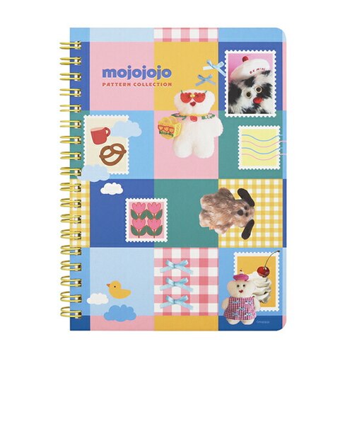 モジョジョジョ(mojojojo) B6リングノート ブルー×ピンク 文具 日本製