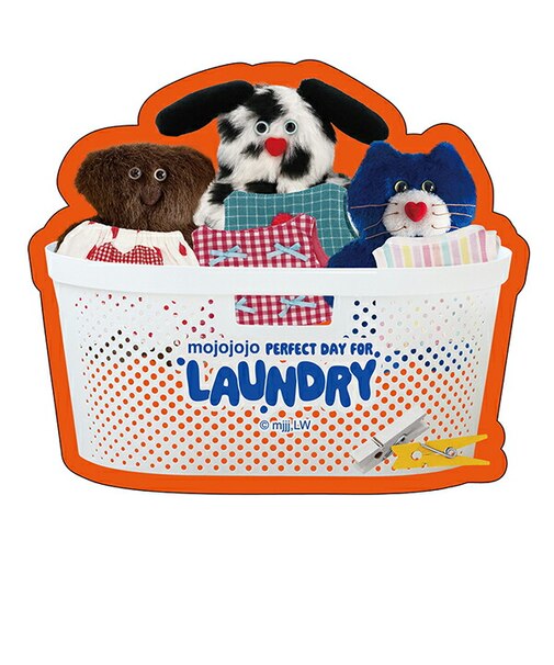 モジョジョジョ(mojojojo) ダイカットステッカー LAUNDRY BASKET 文具 シール 日本製