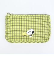 スヌーピー パスポートケース グリーン チェックワッペンシリーズ SNOOPY