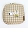 スヌーピー スクエアポーチ ベージュ チェックワッペンシリーズ SNOOPY