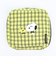 スヌーピー スクエアポーチ グリーン チェックワッペンシリーズ SNOOPY