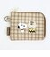 スヌーピー スリムウォレット ベージュ 財布 チェックワッペンシリーズ SNOOPY