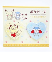 ポケットモンスター ピカチュウ・ピチュー＆ポッチャマ ハート缶バッジ2個セット 日本製 ポケモン ポケピース