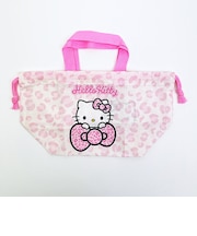 サンリオ ハローキティ ランチ巾着 ヒョウ柄(ピンク) 日本製 Sanrio
