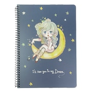 水森亜土 クリアカバーノート(B6) 紺 文具 日本製