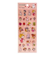 水森亜土 フチドリシール ピンク 文具
