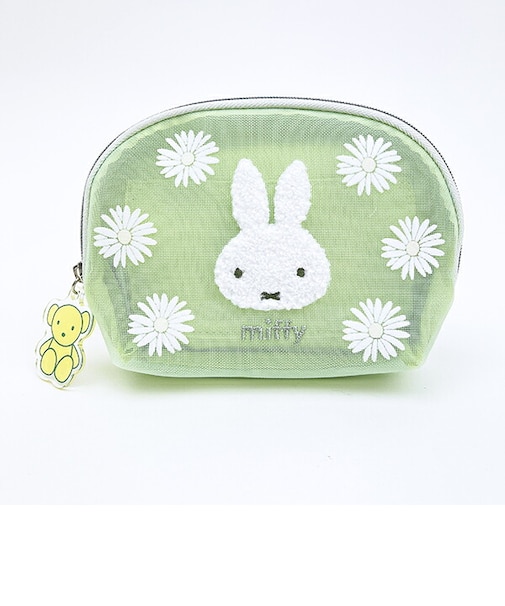 ミッフィー miffy ラウンドティッシュポーチ グリーン ピスタチオ＆ラベンダーシリーズ