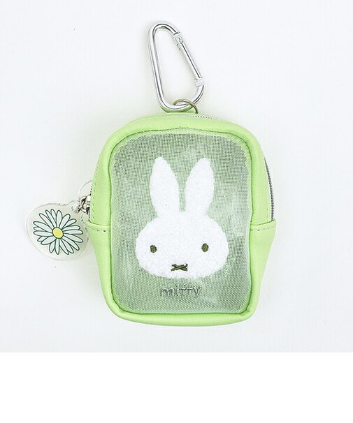 ミッフィー miffy カラビナ付きミニポーチ グリーン ピスタチオ&ラベンダーシリーズ