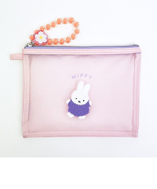 ミッフィー miffy フラットポーチ ピンク ビジューシリーズ