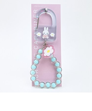 ミッフィー miffy アクリルカラビナ ブルー ビジューシリーズ キーホルダー