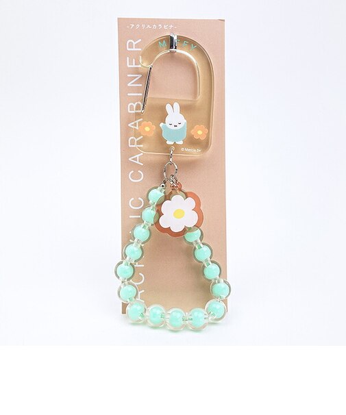 ミッフィー miffy アクリルカラビナ アイボリー ビジューシリーズ キーホルダー
