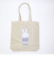 ミッフィー miffy 刺繍トートバッグ パープル ピスタチオ&ラベンダーシリーズ