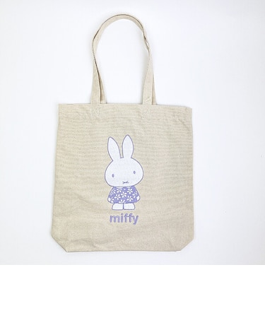 ミッフィー miffy 刺繍トートバッグ パープル ピスタチオ&ラベンダーシリーズ