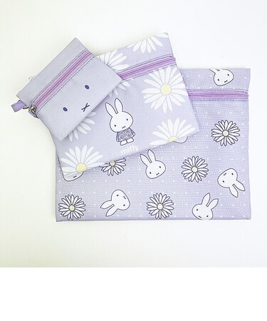 ミッフィー miffy 3連ポーチ パープル ピスタチオ&ラベンダーシリーズ