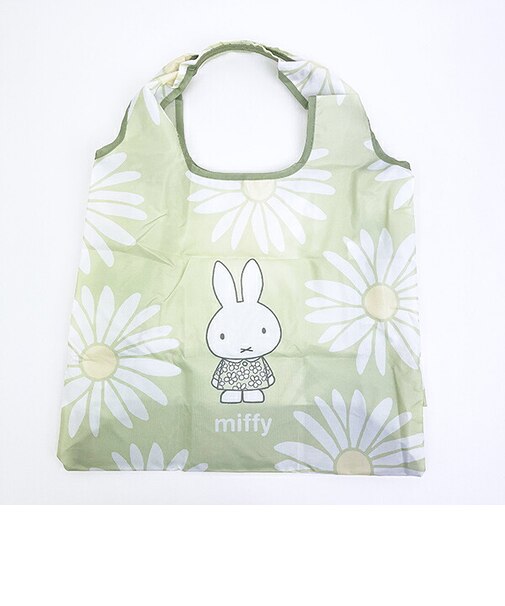 ミッフィー miffy 底板付きエコバッグ(M) グリーン ピスタチオ&ラベンダーシリーズ