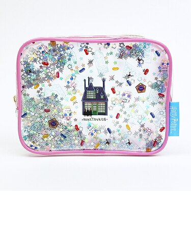 ハリーポッター ハニーデュークス シャカシャカポーチ 総柄 ピンク HarryPotter
