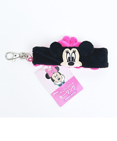 ディズニー ミニーマウス ミニチュアヘアバンドキーリング キーホルダー Disney