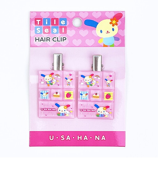 サンリオ ウサハナ タイルシールヘアクリップ Sanrio