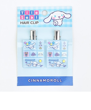 サンリオ シナモロール タイルシールヘアクリップ シナモン Sanrio