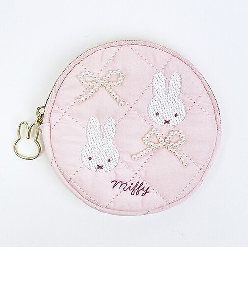 ミッフィー miffy サークルポーチ ピンク キルティングパールシリーズ