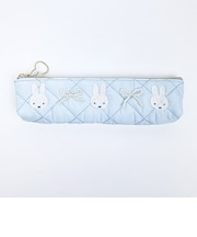 ミッフィー miffy スリムポーチ ブルー キルティングパールシリーズ