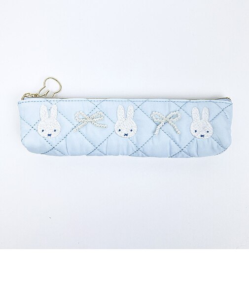 ミッフィー miffy スリムポーチ ブルー キルティングパールシリーズ