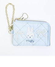 ミッフィー miffy スマートキーケース ブルー キルティングパールシリーズ