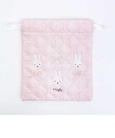 ミッフィー miffy 巾着 ピンク キルティングパールシリーズ