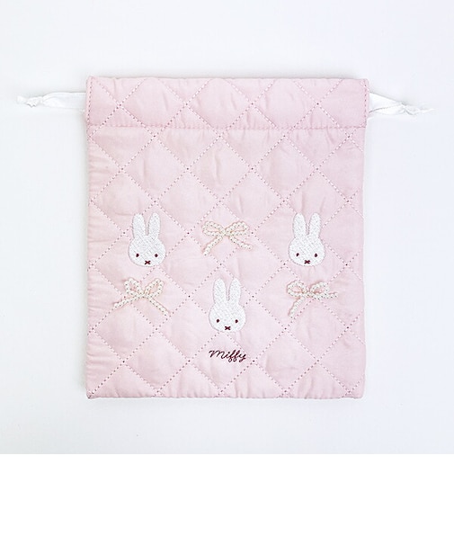 ミッフィー miffy 巾着 ピンク キルティングパールシリーズ