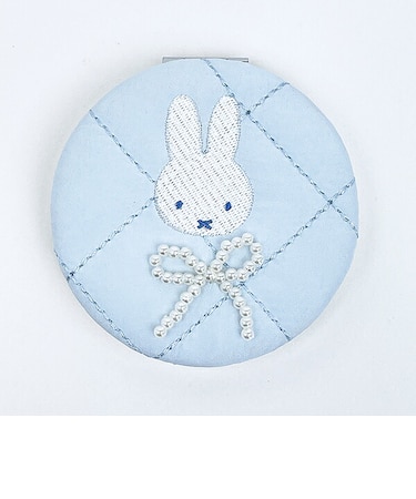 ミッフィー miffy ミラー ブルー 鏡 キルティングパールシリーズ