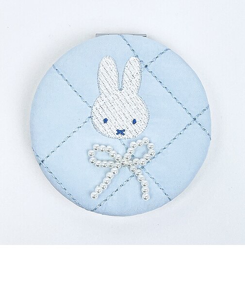 ミッフィー miffy ミラー ブルー 鏡 キルティングパールシリーズ