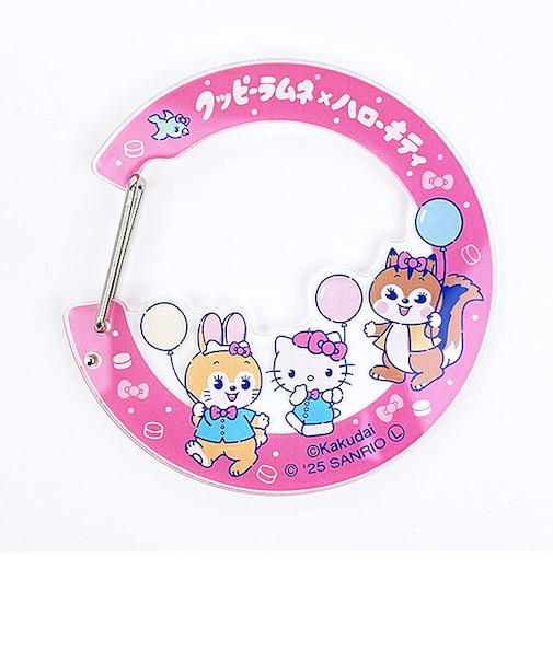 サンリオ ハローキティ × クッピーラムネ アクリルカナビラキーホルダー (ピンク) 日本製 Sanrio