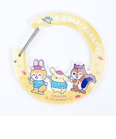 サンリオ ポムポムプリン × クッピーラムネ アクリルカナビラキーホルダー (イエロー) 日本製 Sanrio