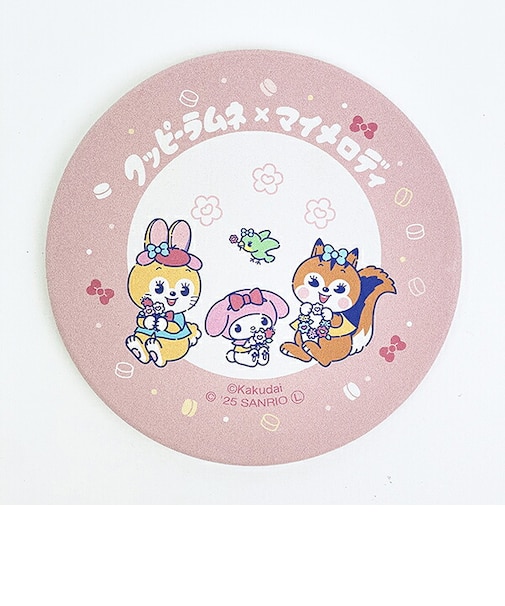 サンリオ マイメロディ × クッピーラムネ 吸水コースター (ピンク) キッチン Sanrio