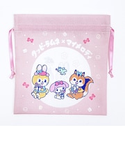サンリオ マイメロディ × クッピーラムネ 巾着(M) (ピンク) 日本製 Sanrio