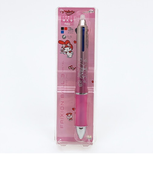 サンリオ マイメロディ フリクションボールペン3 メタル 文具 日本製 Sanrio