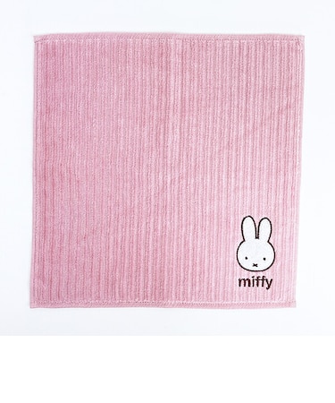 ミッフィー miffy ハンカチタオル (ピンク) おかおコーデュロイシリーズ