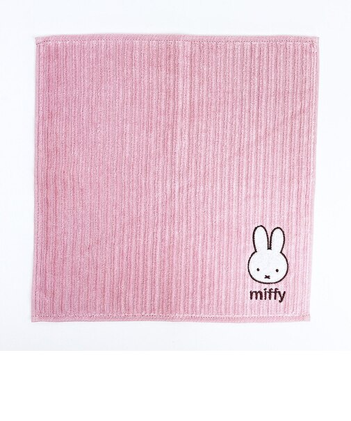ミッフィー miffy ハンカチタオル (ピンク) おかおコーデュロイシリーズ