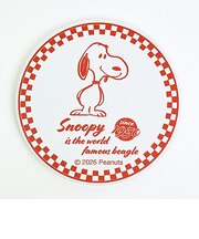 スヌーピー 吸水コースター レッド チェック アメリカン 食器 SNOOPY