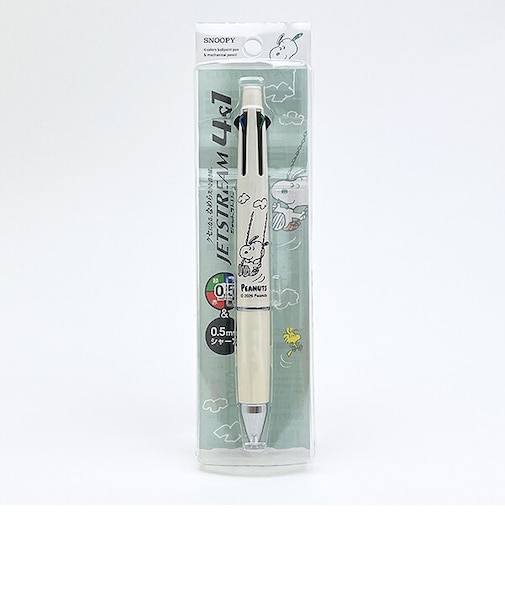 スヌーピー ジェットストリーム4&1 ブランコ ボールペン アイボリー 文具 日本製