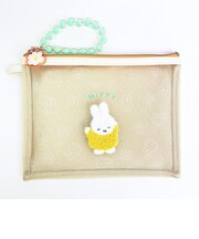 ミッフィー miffy フラットポーチ (アイボリー) ビジューシリーズ