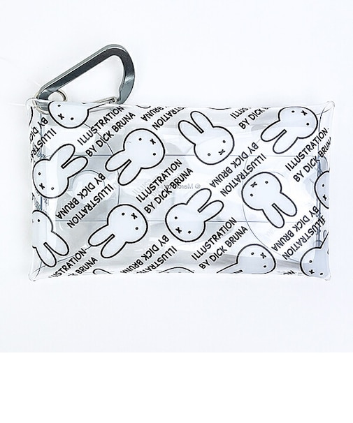 ミッフィー miffy クリアマルチケース(S) グレー