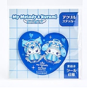 サンリオ マイメロディ&クロミ アクリルステッカー (ブルー) DollyMix 文具 Sanrio
