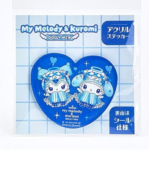 サンリオ マイメロディ&クロミ アクリルステッカー (ブルー) DollyMix 文具 Sanrio