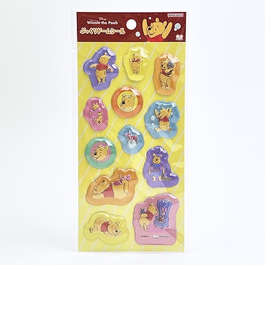 ディズニー くまのプーさん ぷっくりドームシール ブラウン 文具 Disney