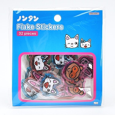 ノンタン ぷっくりフレークシール ブルー 文具