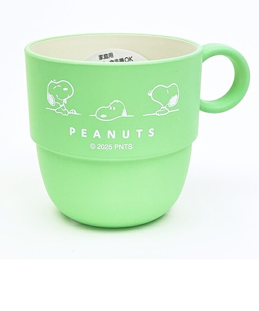 スヌーピー スタッキングミニカップ (グリーン) コップ Line up the table 日本製 SNOOPY