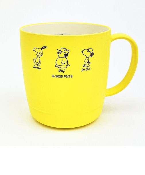 スヌーピー マグカップ (イエロー) Sideways Peanuts コップ 日本製 SNOOPY