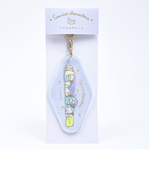 サンリオキャラクターズ  アクリルチャーム ブルー キーホルダー 日本製 Sanrio