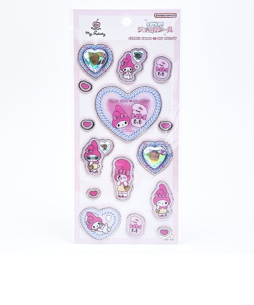 サンリオ マイメロディ × エスターバニー キラキラジュエルシール (ホワイト) 文具